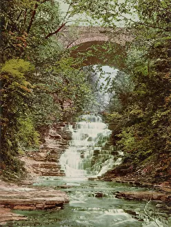 Vintage Bridge Photography Impressions: Cascadilla Gorge, Ithaca, c1901. Creator: Unknown