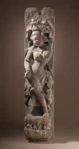 Celestial Nymph Cavorting with Monkeys, 12th century. Creator: Unknown