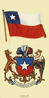 Chilean Flag Impressions: Chile, c1935. Creator: Unknown