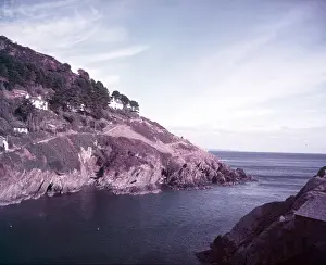 A.C.K Ware Photography Impressions: Cliffs at Polperro, Cornwall, c1955. Creator: Arthur Charles Kirby Ware