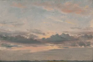 Sunset Oil Painting Impressions: A Cloud Study, Sunset, ca. 1821. Creator: John Constable
