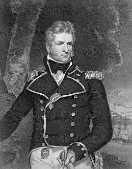 Impression encadrée : Commodore Thomas Macdonough, U.S.N. c1820s, (1916). Créateur : Inconnu. Impression encadrée : Commodore Thomas Macdonough, U.S.N. c1820s, (1916). Créateur : Inconnu.