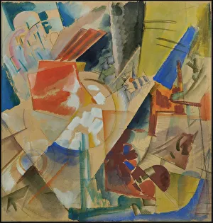 Russian Modern Art Movement Impressions: Constructive composition, 1919. Creator: Echeistov, Georgy Alexandrovich (1897-1946)