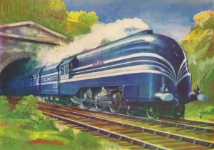 Tunnel Impressions: Coronation Scot, L. M. S. quittant le tunnel de Watford, 1940