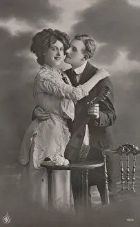 Studio Shot Of A Couple Impressions: Couple with Mandolin, c1910