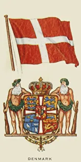 Red White And Blue Flags Impressions: Denmark, c1935. Creator: Unknown