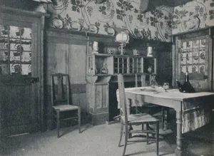 Black And White Interior Impressions: Dining Room, c1902