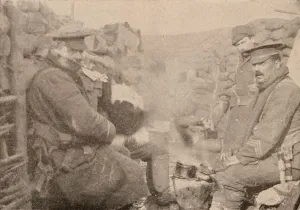 WWI Trench Life Impressions: Dinner in the trenches, c1915 (1928)