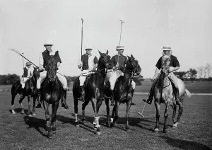 Black And White Polo Images Impressions: Edwards, Freake, and others -- Polo, between c1910 and c1915. Creator: Bain News Service