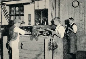 Black And White Factory Scene Impressions: An Electroplating Outfit, c1917