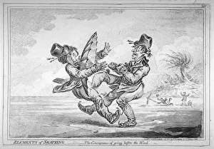 British Geographical Feature Impressions: Elements of Skateing. The consequence of going before the wind, 1805. Artist