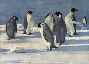 Ernest Shackleton Expedition Impressions: The Emperors Conclave, c1908, (1909). Artist: George Marston