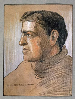 Antarctic Expedition Impressions: Ernest Shackleton, British explorer, c1909