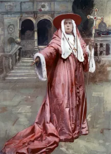 Vintage Theatrical Portraits Impressions: ES Willard in The Cardinal, c1902
