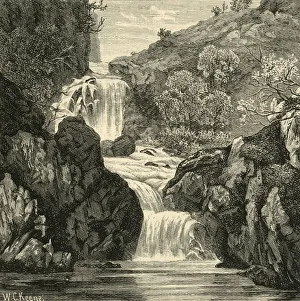 Black And White Ireland Impressions: Fall in the Devils Glen, 1898. Creator: Unknown