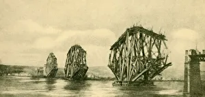 British Civil Engineering History Impressions: The Forth Bridge in Course of Construction, c1930. Creator: Unknown
