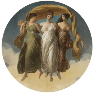 Neoclassicism Oil On Canvas Impressions: The Three Graces