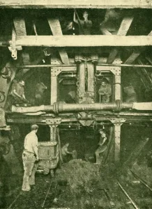London Underground History Impressions: A Greathead Shield: Excavating a Tube Tunnel, 1930. Creator: Unknown