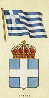 Greek National Flag Impressions: Greece, c1935. Creator: Unknown
