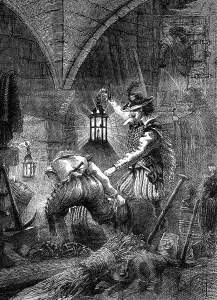 Gunpowder Plot Conspirators Impressions: The Gunpowder Plot conspirators at work, c1902