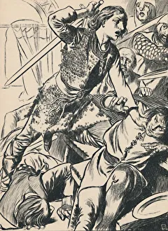 Hereward The Wake Impressions: Hereward and His Men Attack the Normans, c1907