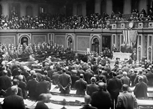 Capitol Building Architecture Impressions: House of Representatives in Session, between c1910 and c1915. Creator: Bain News Service