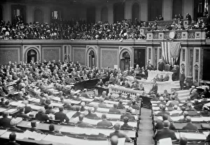 Capitol Building Architecture Impressions: House of Reps. in Session, between c1910 and c1915. Creator: Bain News Service
