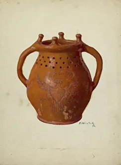 Bird Of Prey Artwork Impressions: Jar, 1936. Creator: Eugene Shellady