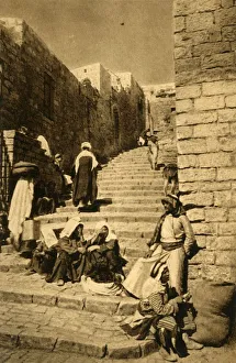 Jerusalem Street Scene Impressions: Jerusalem - A Street, c1918-c1939. Creator: Unknown