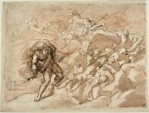 Classical Roman Mythology Impressions: Juno Commanding Aeolus to Release the Winds, n.d. Creator: Unknown