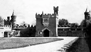 County Down Landmarks Impressions: Killyleagh Castle courtyard, Killyleagh, County Down, Northern Island, early 20th century