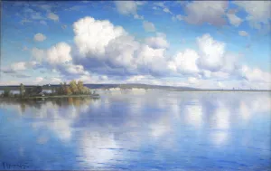 Oil On Canvas Russia Impressions: The Lake