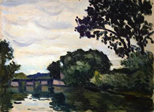 Sergei Ivanovich Gribkov Artist Impressions: Landscape with a Bridge, c1917