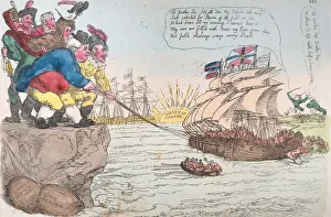 Hand Coloured Etching Art Impressions: A Long Pull A Strong Pull and a Pull Altogether, November 25, 1813. November 25, 1813