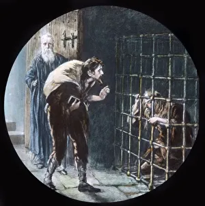 John Bunyan Artwork Impressions: The Man in the Cage, c1910. Creator: Unknown