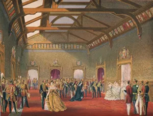Windsor Castle Interior Impressions: Marshalling The Procession of the Bride, 1863. Artist: Robert Dudley
