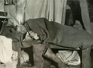 Antarctic Explorer Portraits Impressions: Marston in his Bed, c1908, (1909)