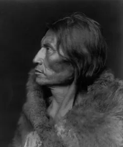 Black And White Ethnography Impressions: Mosquito Hawk-Assiniboin, c1908. Creator: Edward Sheriff Curtis