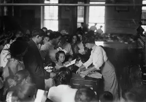 American Education History Impressions: N.Y. schools opening, between c1910 and c1915. Creator: Bain News Service