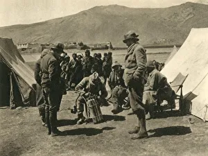 Mount Everest Base Camp Impressions: Oxygen Drill in Camp, c1918-c1939. Creator: Unknown