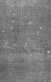 Astronomy Science History Impressions: Path of the comet now visible, 1862. Creator: Unknown