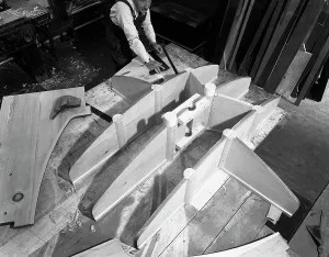 Images datées du 29 mai 2018: Conception de modèle, Wombwell Foundry, South Yorkshire, 1963. Artiste : Michael Walters.