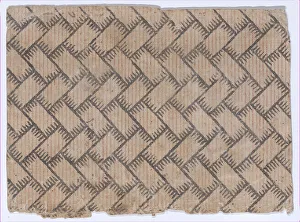 Geometrical Abstract Art Impressions: Sheet with an overall geometric pattern, 19th century. Creator: Anon