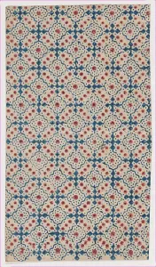 Anonymous Artwork Impressions: Sheet with an overall pattern of dots and squares, 19th century Creator: Anon
