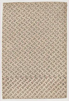 Anonymous Artwork Impressions: Sheet with an overall pattern of semicircles, 19th century. Creator: Anon
