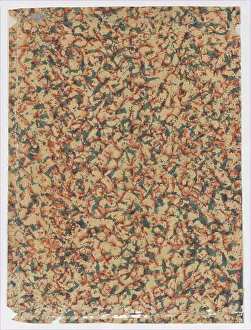 Antique Artwork Impressions: Sheet with overall splotchy pattern, 19th century. Creator: Anon
