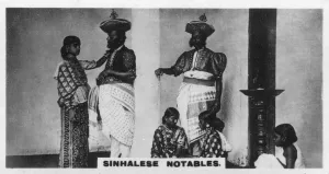 British Raj Images Impressions: Sinhalese notables, Ceylon, c1925