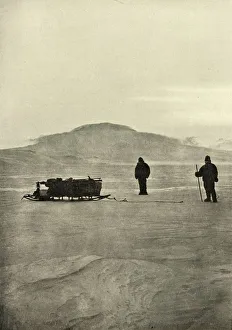 Ernest Shackleton Impressions: Sledging on the Barrier Before the Return of the Sun, c1908, (1909)