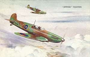 Royal Air Force Plane Impressions: Spitfire Fighters, c1940
