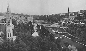 Black And White Panorama Impressions: The Square, c1910